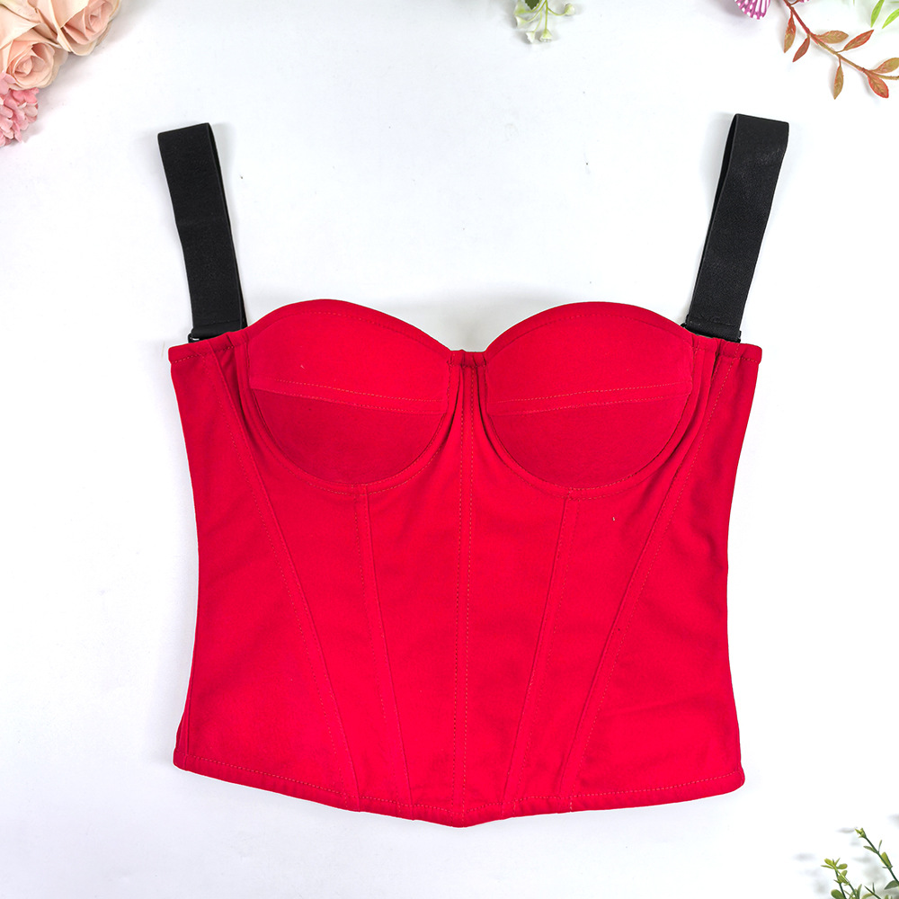 Womens Velvet Bustier Corset Top Body Shaper for Slimming Night Party Wear